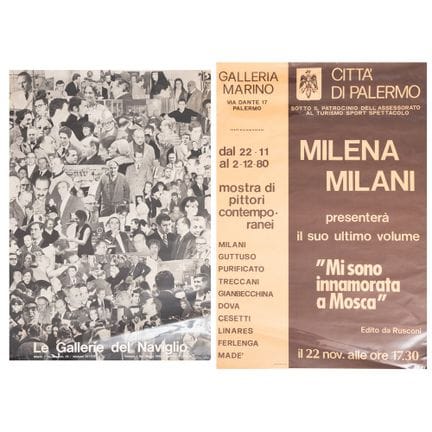 DOS CARTELES: 1) LAS GALERÍAS DEL NAVIGLIO EN MILÁ