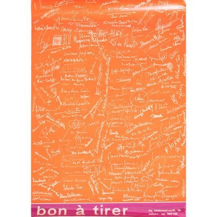 BON A’ TIRER. Cartel de archivo único, firmado col