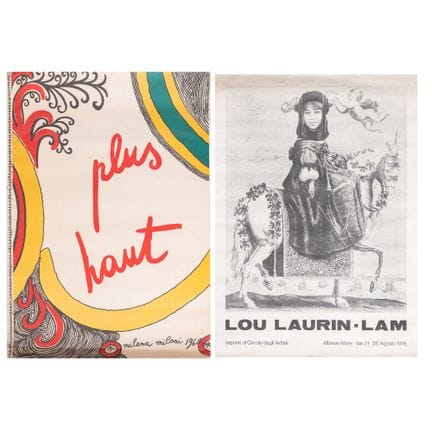 DOS CARTELES: 1) LOU LAURIN-LAM EXHIBE EN EL CÍRCU