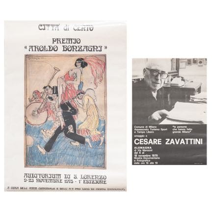 DOS CARTELES: 1) CIUDAD DE CENTO, PREMIO AROLDO BO