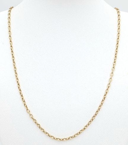 Collier traditionnel à maillons en or 9 carats. 5,
