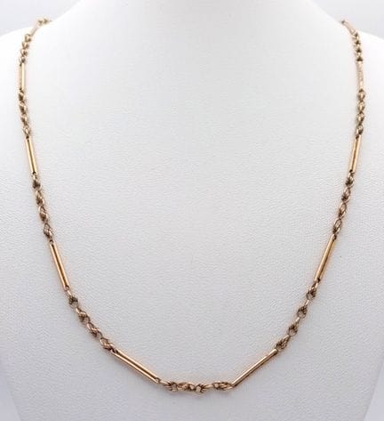 Collana classica vintage in oro a 9 carati. Stile 