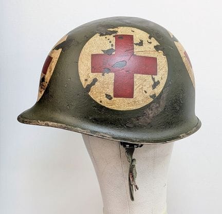 WW2 US Medics M1 Helmet & Liner.