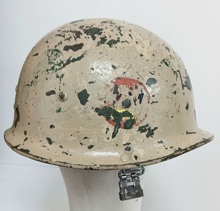 M80 Iraqi fibre helmet as worn by Iraqi troops dur