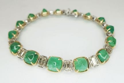 Bracelet en or bicolore 14 carats certifié WGI, se