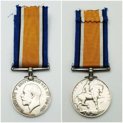 A British War Medal 1914-1918, named to:  J57406 T