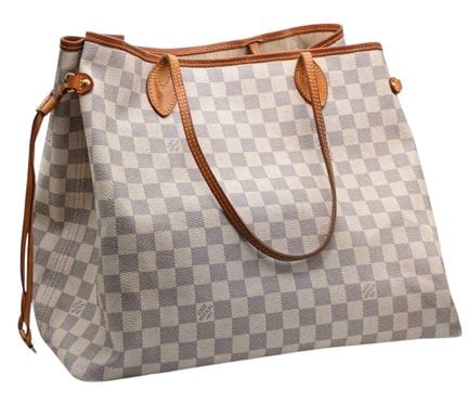 Borsa tote Neverfull GM in tela Damier Azur di Lou