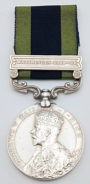 An India General Service Medal 1908 with clasp ‘Wa