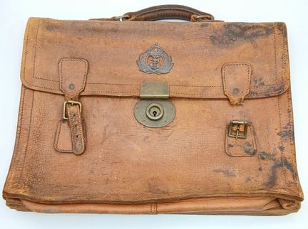 WW1 British Naval Officers Documents Case with a c