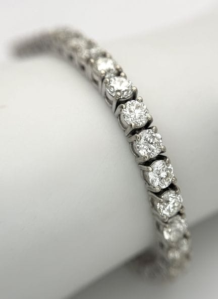 Bracelet « tennis » en or blanc 18 carats certifié