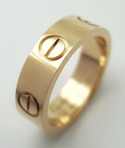 Ein Cartier Love-Ring aus 18 Karat Gelbgold. Größe