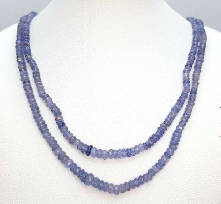 Collier « Petit Rondelle » à deux rangées de tanza