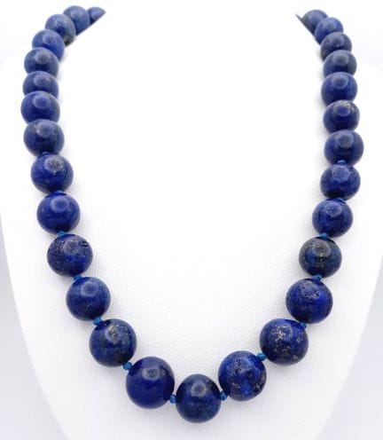 Collier en argent sterling et perles de lapis-lazu