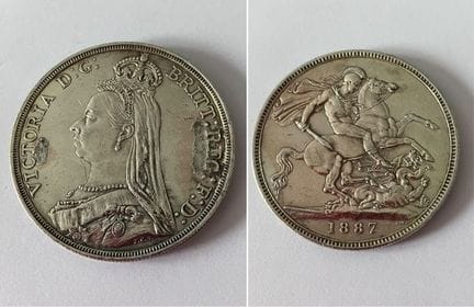 Moneta “Silver Crown” del 1887. Emissione in occas