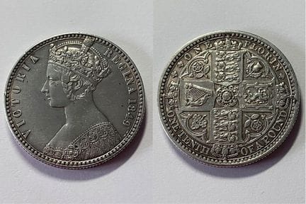 Moneta FLORINO GOTICO del 1849. Condizioni eccelle