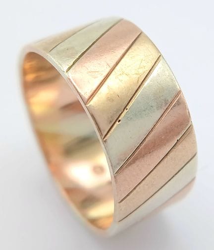 Superbe bague en or 9 carats, entièrement poinçonn