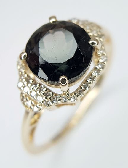 Ein 14K GELB GOLD, Exquisite 2,88ctw Runde gemisch