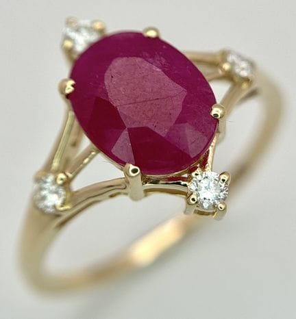 Bague de cocktail en or jaune 14 carats, sertie d'