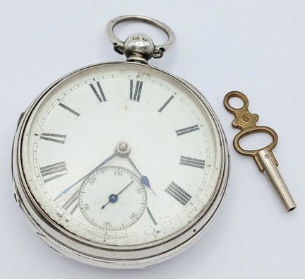 Antike Herren-Taschenuhr aus Silber. Frederick Wil