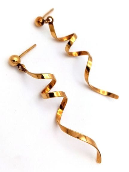 Superbe paire de boucles d'oreilles « CORKSCREW BA