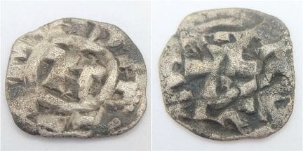 Moneta d'argento italiana di Lucca (denaro) dell'X
