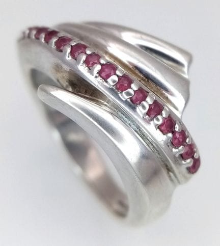 Bague en argent sterling de 2007, poinçonnée, sert