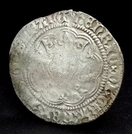 Eine Silbermünze „Groat“ von Heinrich VI. Ausgabe 