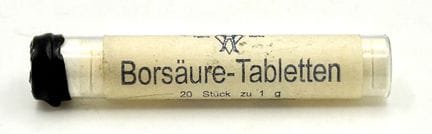 A WW2 Era German Medical Tube of Borsaure-Tablette
