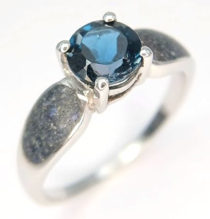 A Sterling Silver London Blue Topaz and Dumortieri