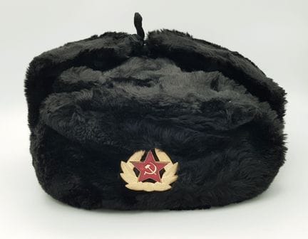 A Russian Navy/Sub Winter Hat with Insignia. Size 