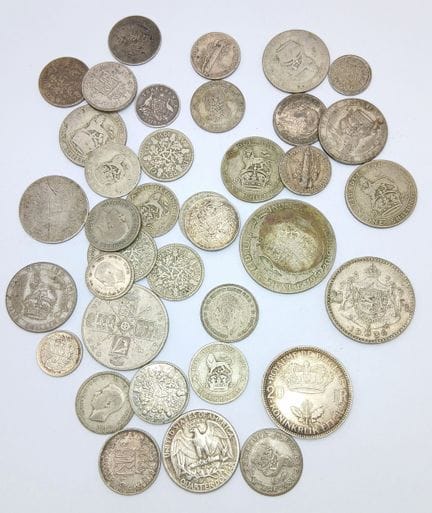A Large Collection of British and USA Silver Coins
