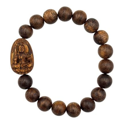 A Dark Brown natural Agarwood Beaded praying Brace