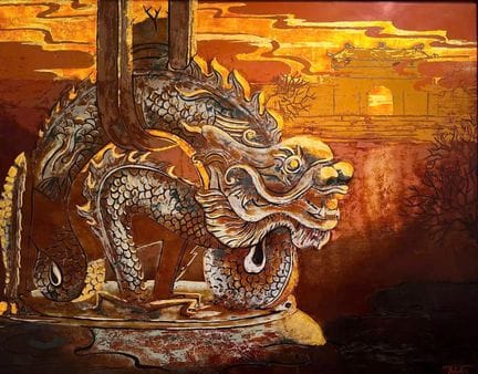 "Sediment 2" by Nghia Duc Nguyen (2026). 70 x 90 c