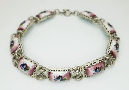 A Russian Hand-Made Porcelain Bracelet. 19cm.