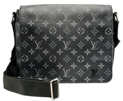 A Louis Vuitton Monogram Eclipse District PM Messe