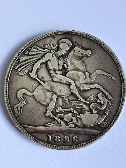 1896 SILVER CROWN coin. Very fine condition. Havin