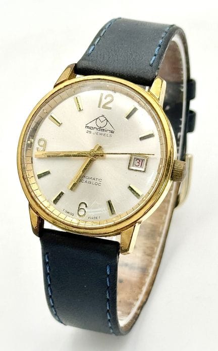 Orologio da uomo vintage Mondaine automatico a 25 
