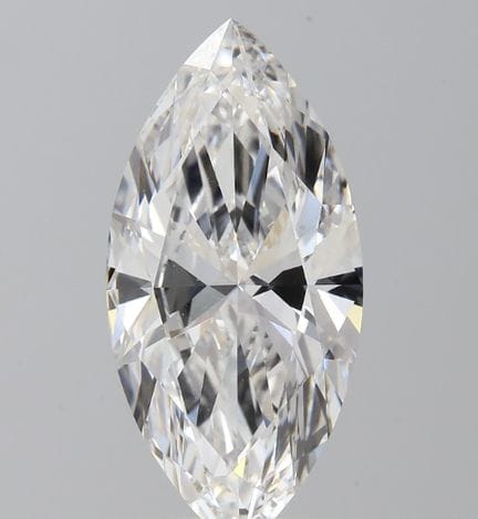 A 3.7Ct Marquise Cut Lab-Grown Diamond. Colour D, 