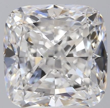 A 4.02Ct Square Cushion Cut Lab-Grown Diamond. Col