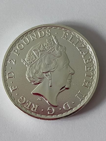 2018 ONE OUNCE ‘SILVER BRITANNIA’ COIN. PURE .999 