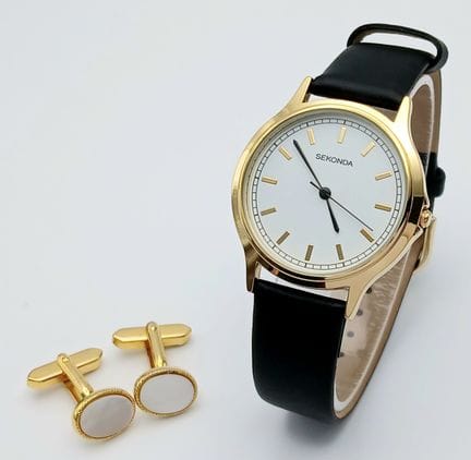 A Men’s Sekonda Quartz Gold Tone Watch-38mm Width,