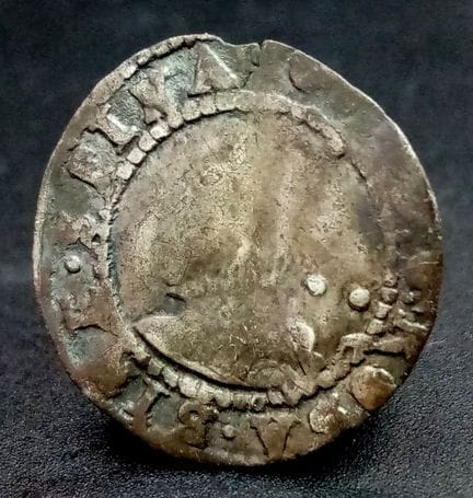 An Elizabeth I, Silver Halfgroat Coin. 6th Issue. 