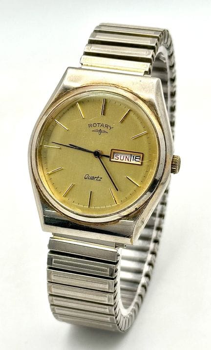 Orologio da uomo vintage al quarzo con movimento r