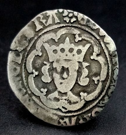 An Edward IV, Silver Hammered Halfgroat Coin. 2nd 