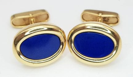 Une paire de boutons de manchettes en or jaune 18 