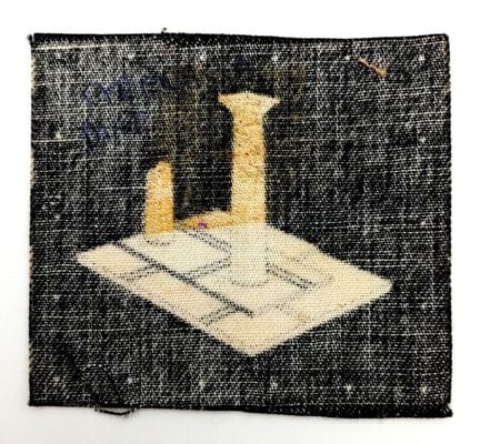 Insigne de formation vintage en tissu imprimé de l