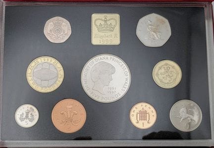 Un coffret de pièces « Deluxe Proof » de 1999, émi