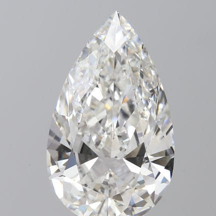 Un diamante sintetico a forma di pera da 4,01 cara