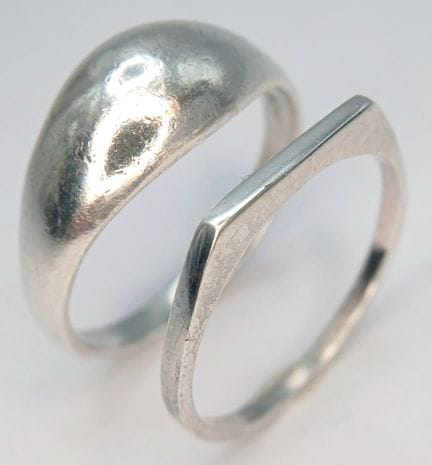 2 preciosos anillos de plata de ley 925. Se trata 