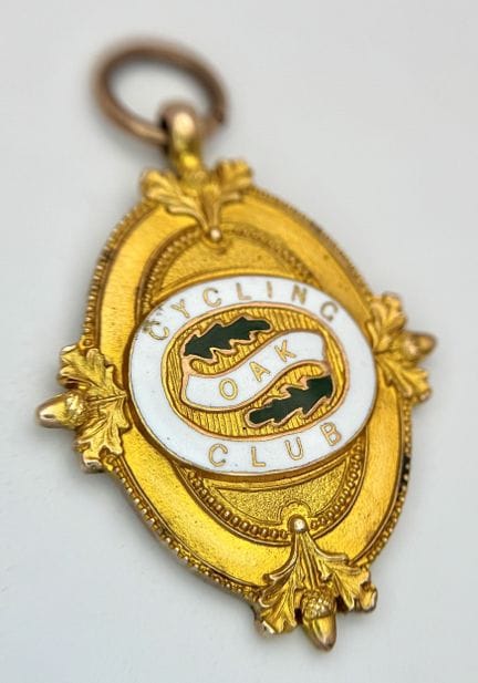 Pendentif vintage de 1931 en or 9 carats et émail,